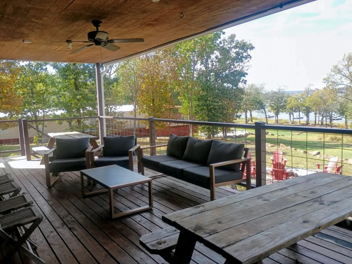 Back porch of the Porch House