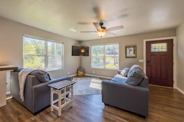 Comfortable living room with two couches